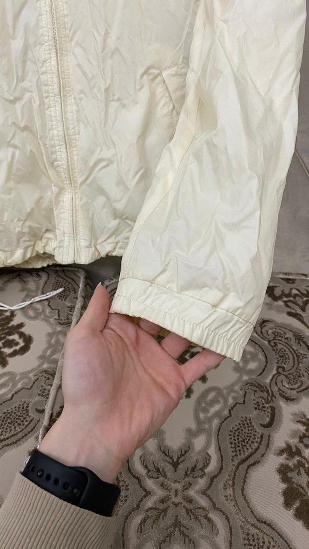 Beyaz Parlak Midi Hamile Ceket - Görsel 2