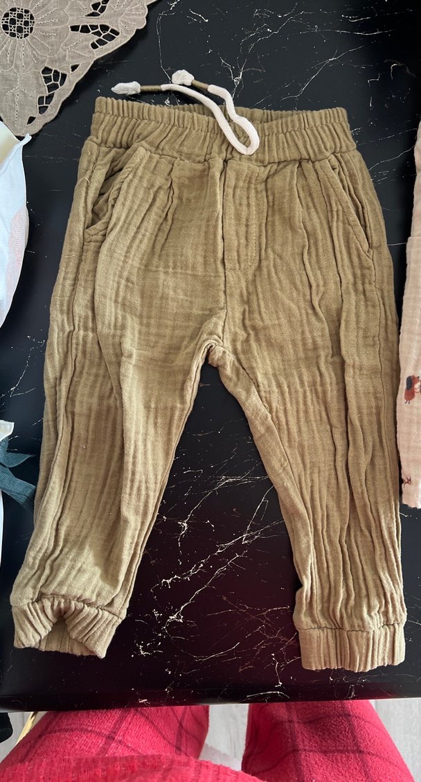 Bej Nakışlı Uzun Kollu Bebek Takımı - Görsel 2