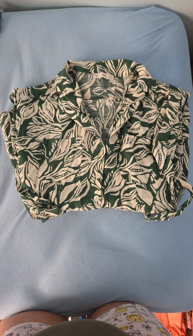 Yeşil Yaprak Desenli  Kadın Tulum - Görsel 2