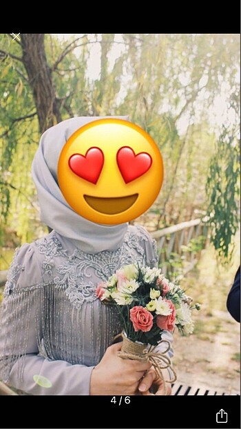 38 Beden gri Renk Tesettür Abiye