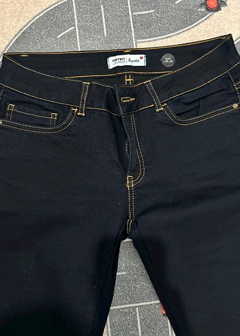 29 Beden Kadın Siyah Denim Midi Boy Kot Pantolon