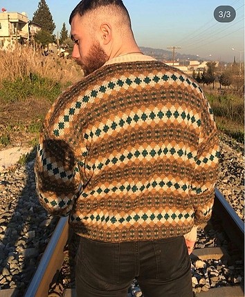 m Beden Çok desenli kazak