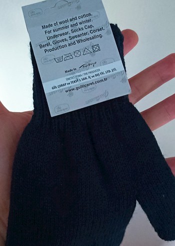 Erkek Çocuk Siyah Örgü Polar Eldiven - Görsel 2