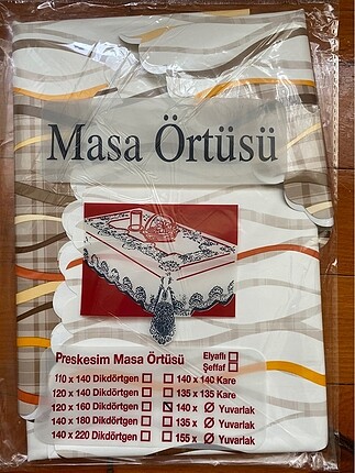 Silinebilir muşamba masa örtüsü