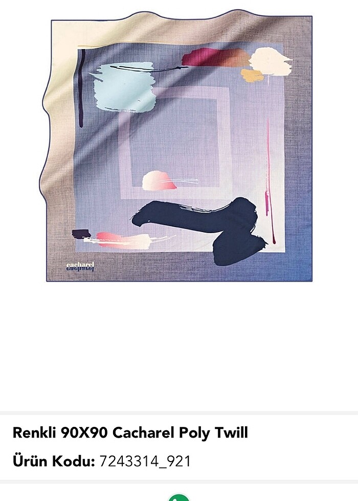 CACHAREL EŞARP POLY TWİLL - Görsel 2