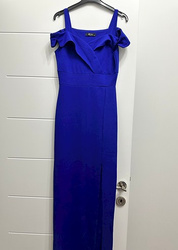 Lacivert Uzun Abiye Elbise - Görsel 2