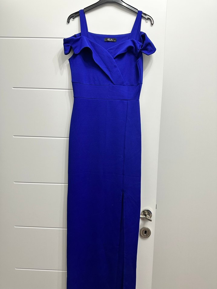 Lacivert Uzun Abiye Elbise - Görsel 2