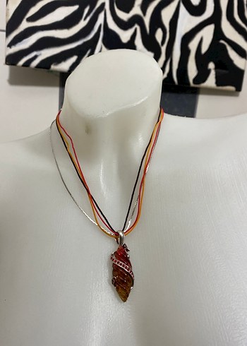 Renkli Boncuklu Bohem Kısa Kolye - Görsel 2