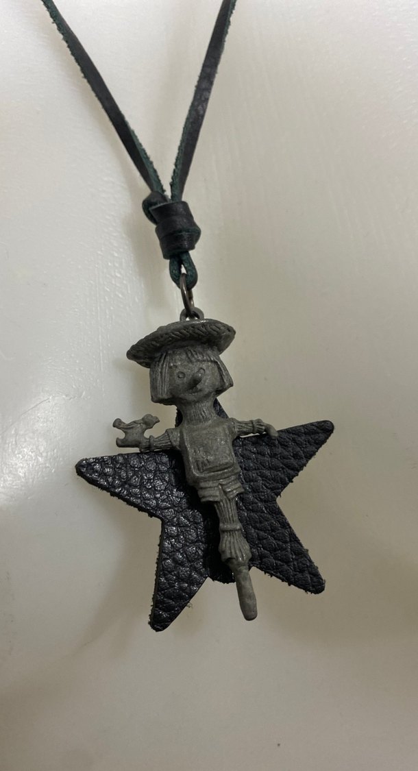 Mini Siyah Boncuklu Rock Punk Kolye - Görsel 2