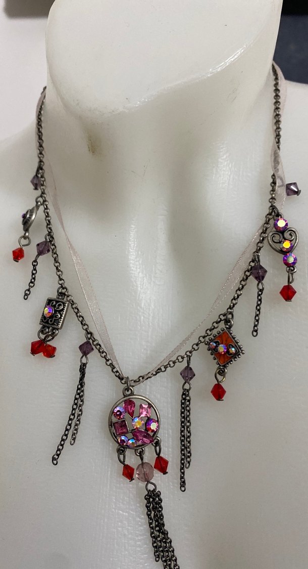 Renkli Boncuklu Bohem Kolye ve küpesi - Görsel 3