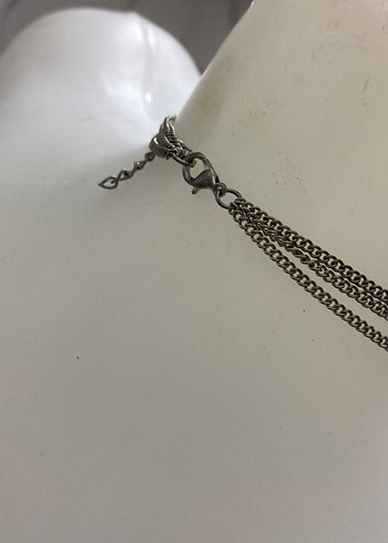 Bohem Gri Zincir Detaylı Uzun Kolye - Görsel 4