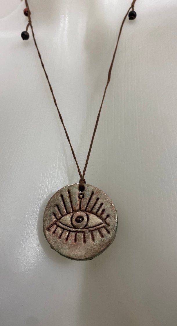 Bohem Tarz Uzun Boncuklu Kahverengi Kolye - Görsel 2