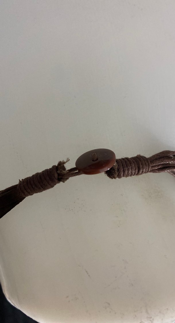 Uzun Kahverengi Boncuklu Yılan Desenli Bohem Kolye - Görsel 3