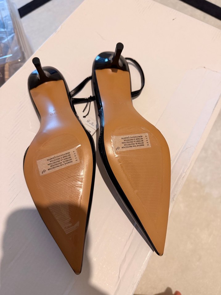 Kadın Siyah Rugan Stiletto Topuklu Ayakkabı - Görsel 3