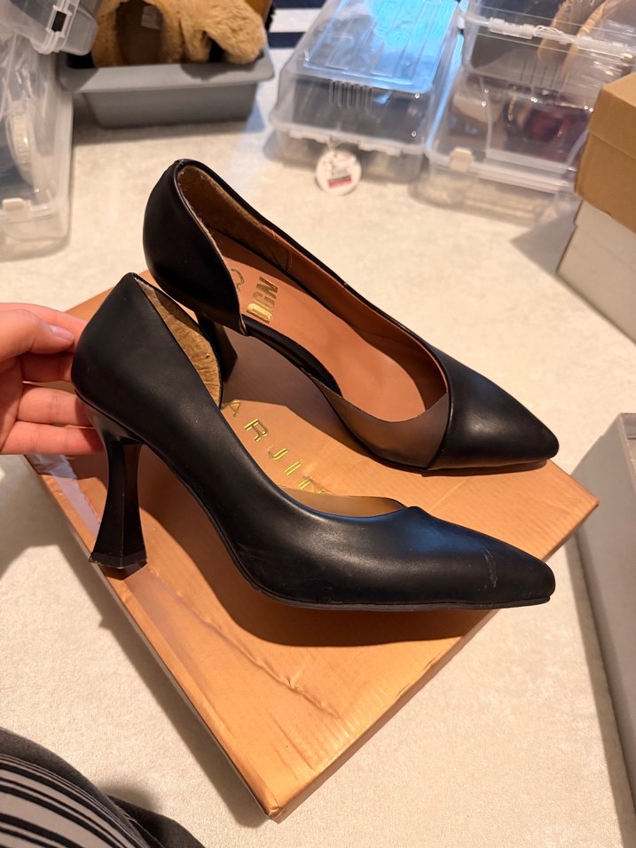 Siyah Stiletto Topuklu Kadın Ayakkabı - Görsel 2