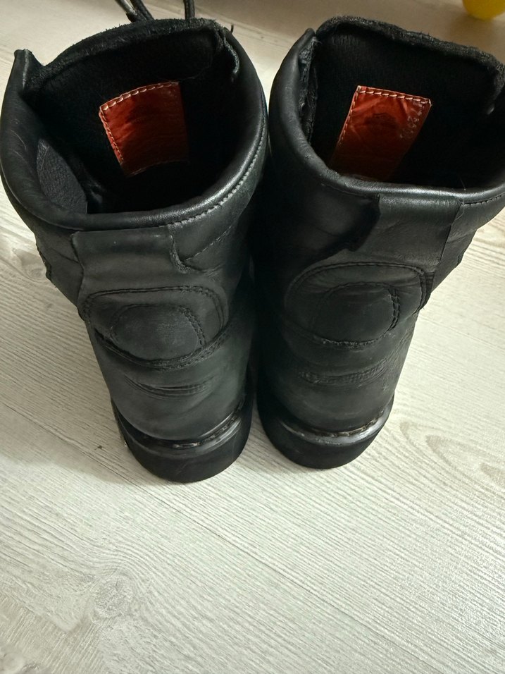 Harley Davidson Siyah Deri Gibson Postal Bot - Görsel 3