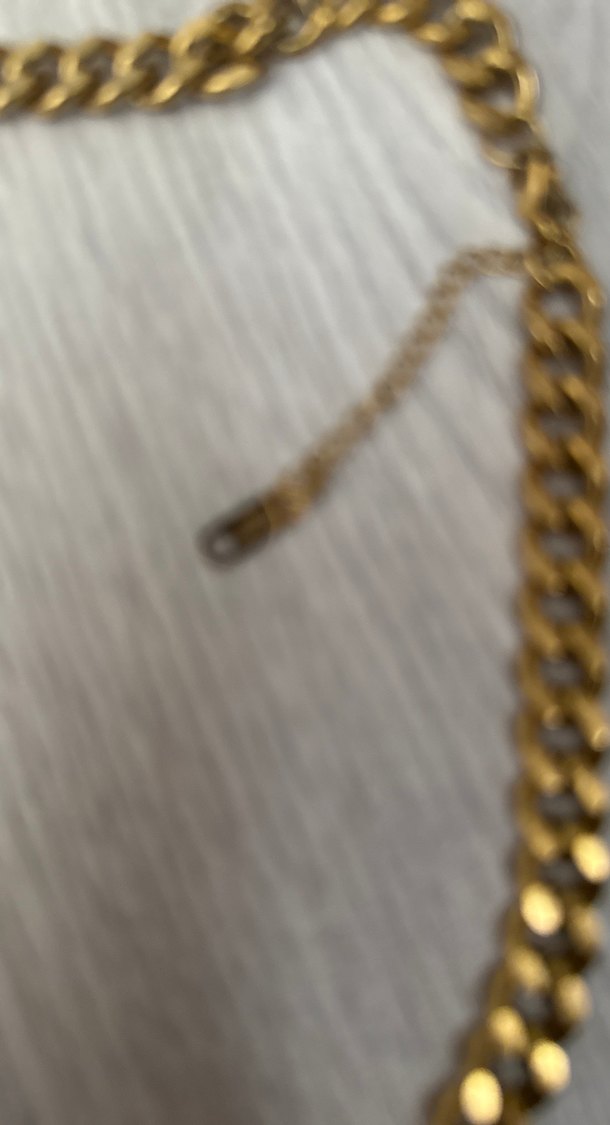 Uzun Parlak Altın Zincirli Kadın Kolye - Görsel 2