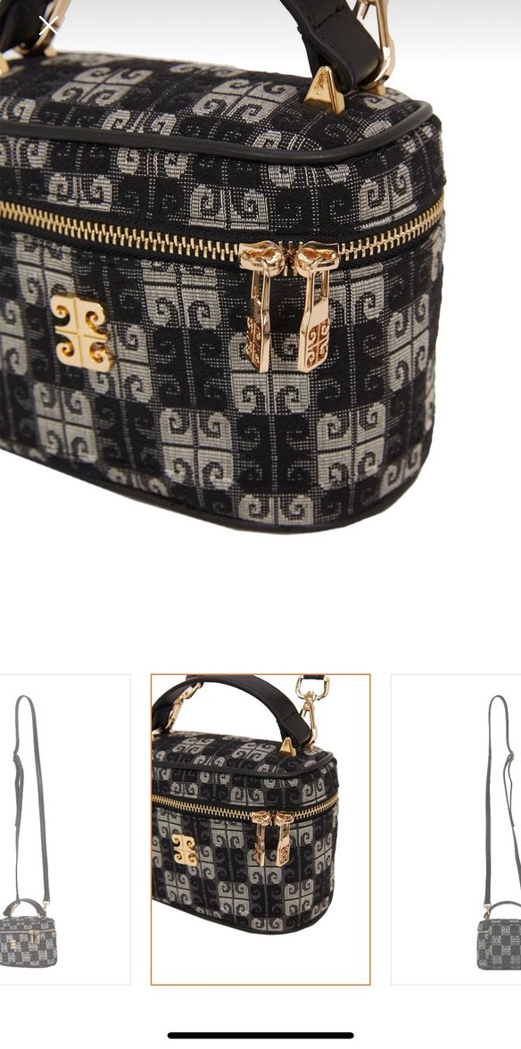 Klasik Siyah denim Kadın Omuz Çantası - Görsel 2