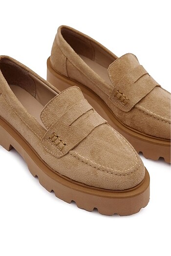 Smooth Krem Süet Loafer 38 No