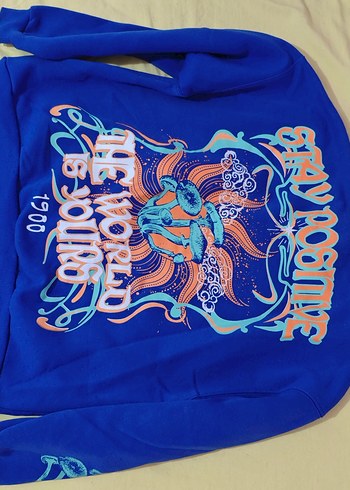 s Beden Mavi Denim Kadın Sweatshirt