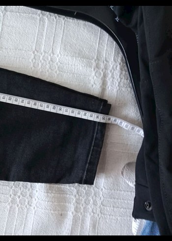 42 Beden füme rengi Kemerli Kadın Denim Pantolon