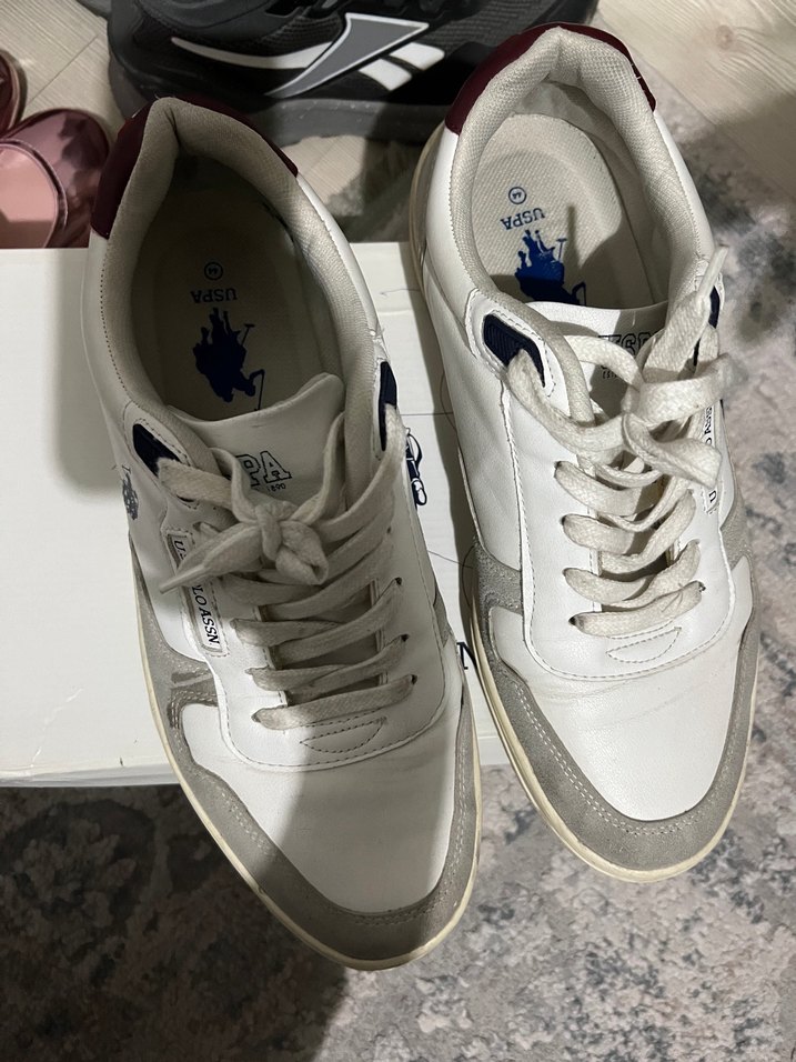 U.S. Polo Assn. Beyaz Deri Sneaker — görsel 3/3