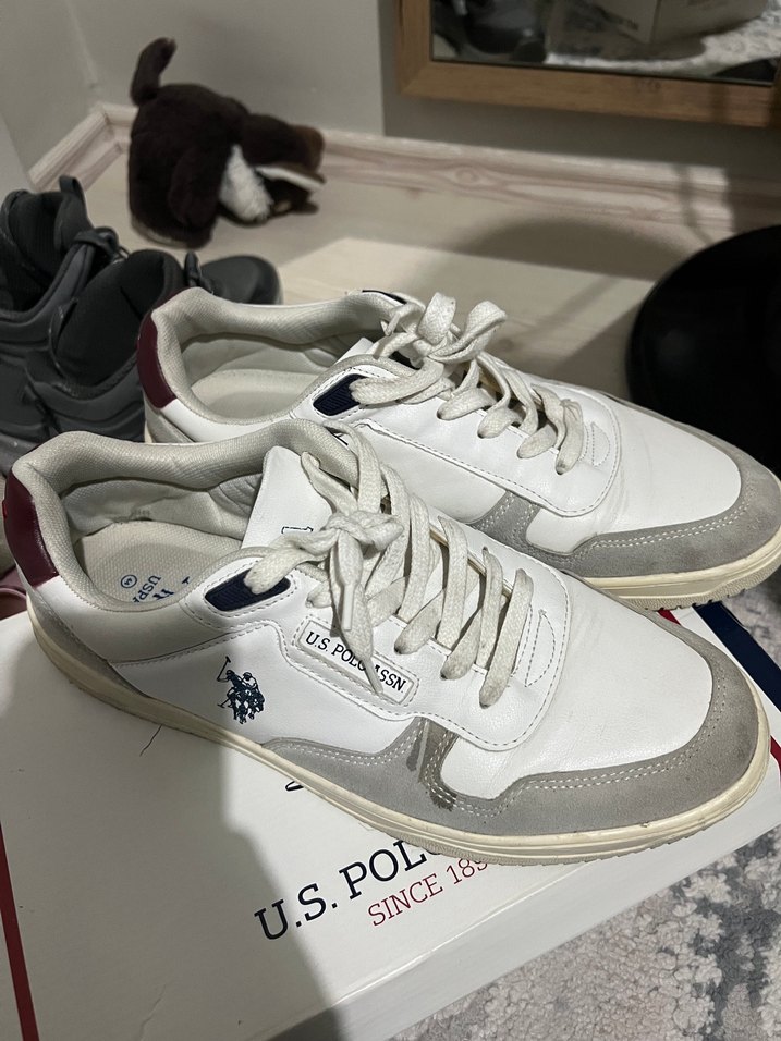 U.S. Polo Assn. Beyaz Deri Sneaker — görsel 2/3
