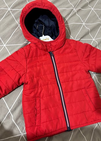 Kırmızı Fermuarlı Erkek Çocuk Mont - Görsel 7