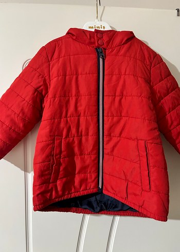 Kırmızı Fermuarlı Erkek Çocuk Mont - Görsel 10
