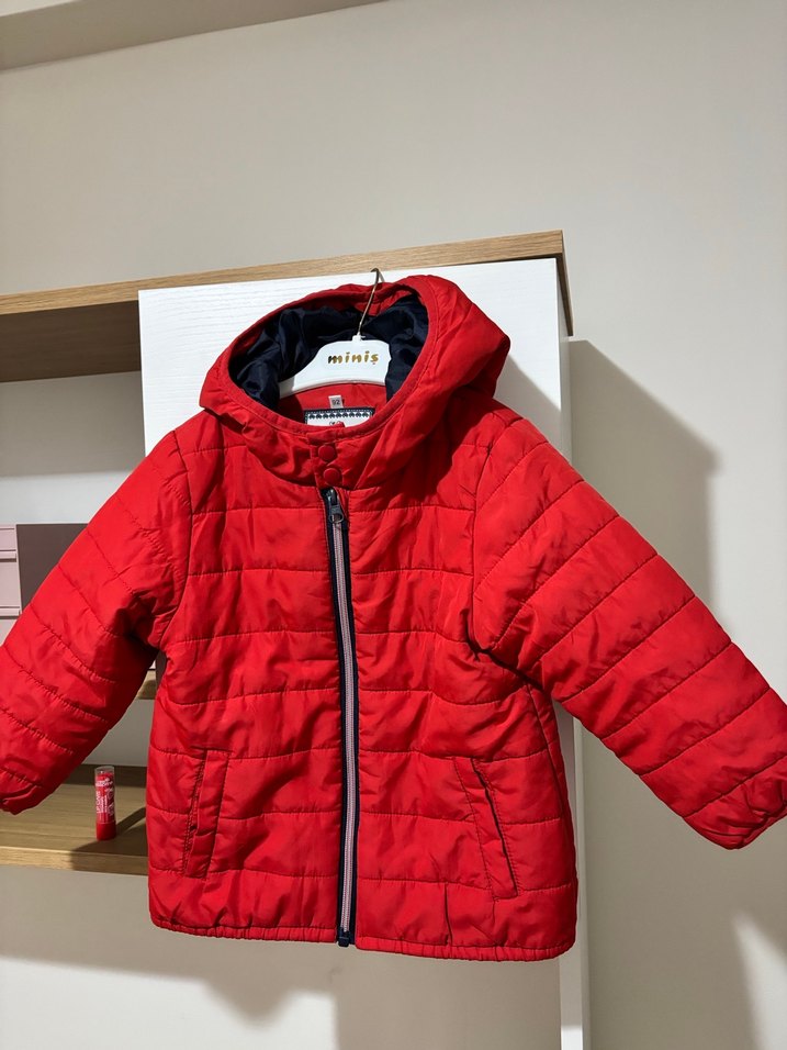 Kırmızı Fermuarlı Erkek Çocuk Mont - Görsel 5