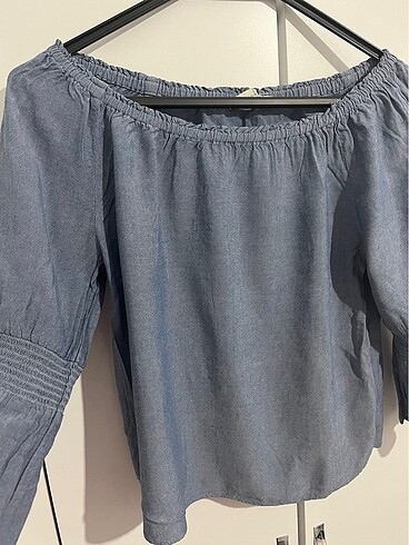H&M H&M Denim görünümlü bluz