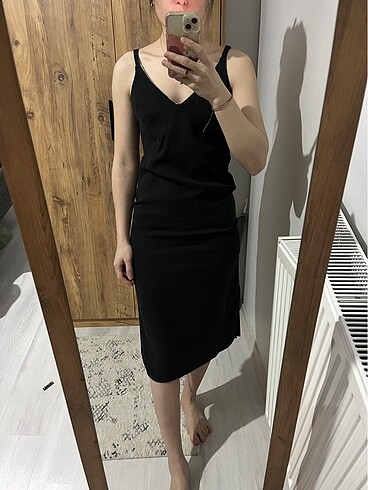 Next Siyah Midi Elbise