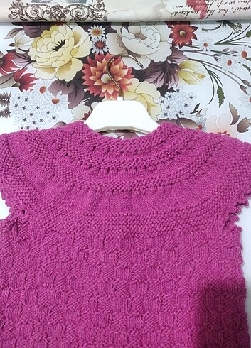 Kesme Şeker Modeli Kız Bebek Yelek  - Görsel 6