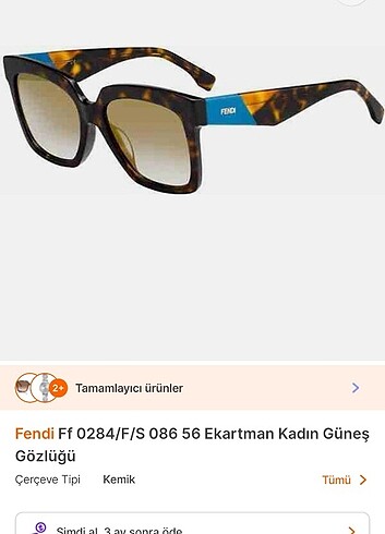 Fendi Ff 0284 Ekartman Kadın Güneş Gözlüğü - Görsel 5