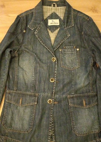 l Beden Kadın lacivert Denim Ceket