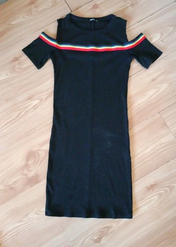 Siyah Mini  Elbise - Görsel 7