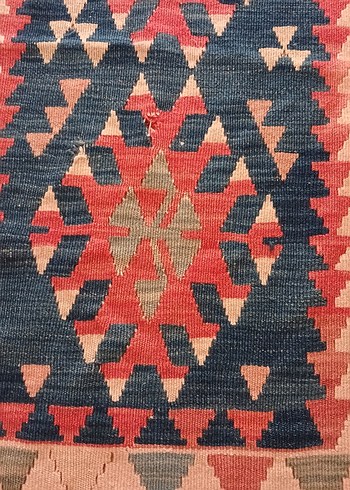American Vintage Antika Çok Renkli Desenli Geleneksel Halı
