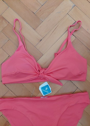 38 Beden Pembe Askılı Kadın Bikini Takımı