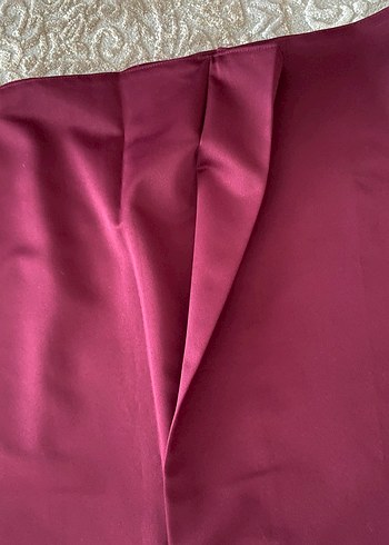 Mürdüm Uzun Drapeli Kadın kalem etek - Görsel 3