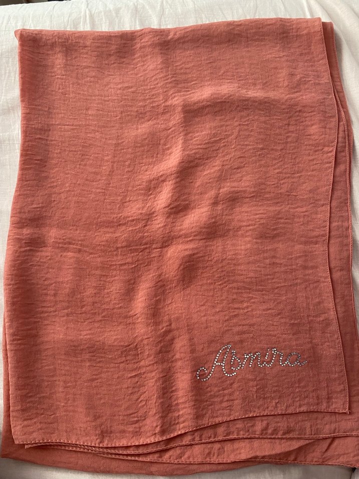 Pembe Keten Kadın Şal - Görsel 2