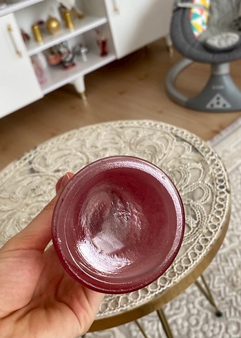 Bordo Parlak Mumluk Gümüş Süslemeli - Görsel 3