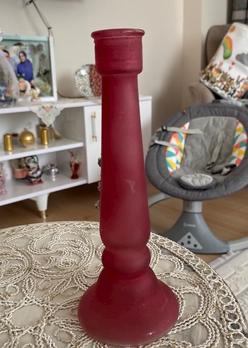 Bordo Parlak Mumluk Gümüş Süslemeli - Görsel 4