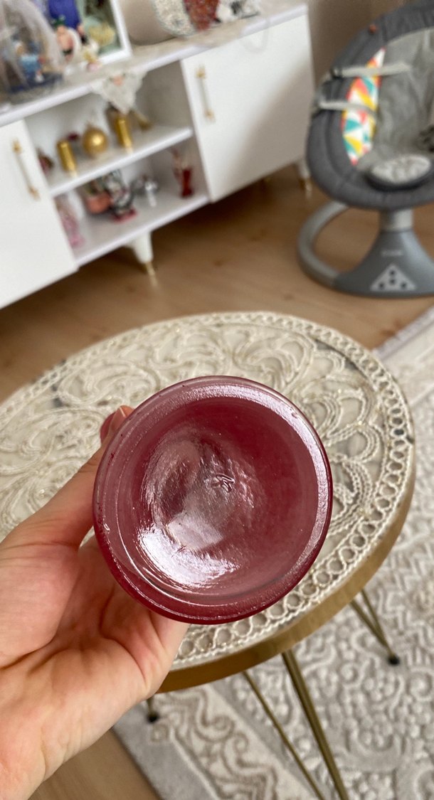 Bordo Parlak Mumluk Gümüş Süslemeli - Görsel 3