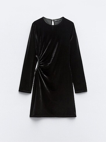 Zara Zara Kadife Cut-Out Detaylı Elbise