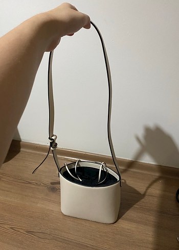 Beden beyaz Renk Beyaz Deri Kemer Detaylı Kadın Çanta