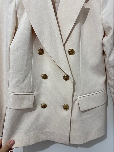 36 Beden Ekru blazer