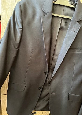 Düğmeli lacivert Erkek Takım Ceketi - Görsel 3