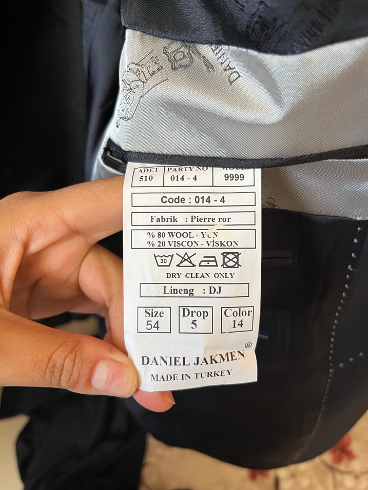 Düğmeli lacivert Erkek Takım Ceketi - Görsel 4