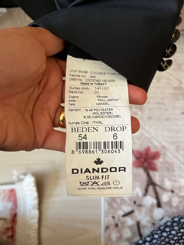 Düğmeli Uzun Kollu Erkek Takım Elbise - Görsel 3