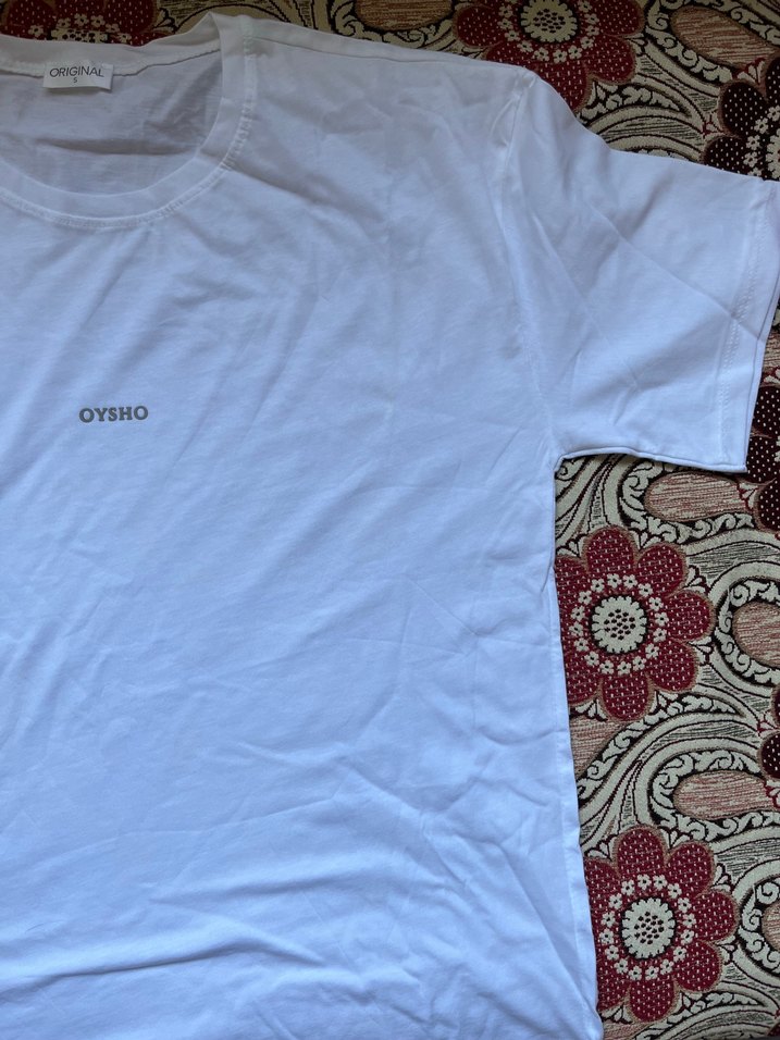 OYSHO Beyaz Keten Tişört - Görsel 2